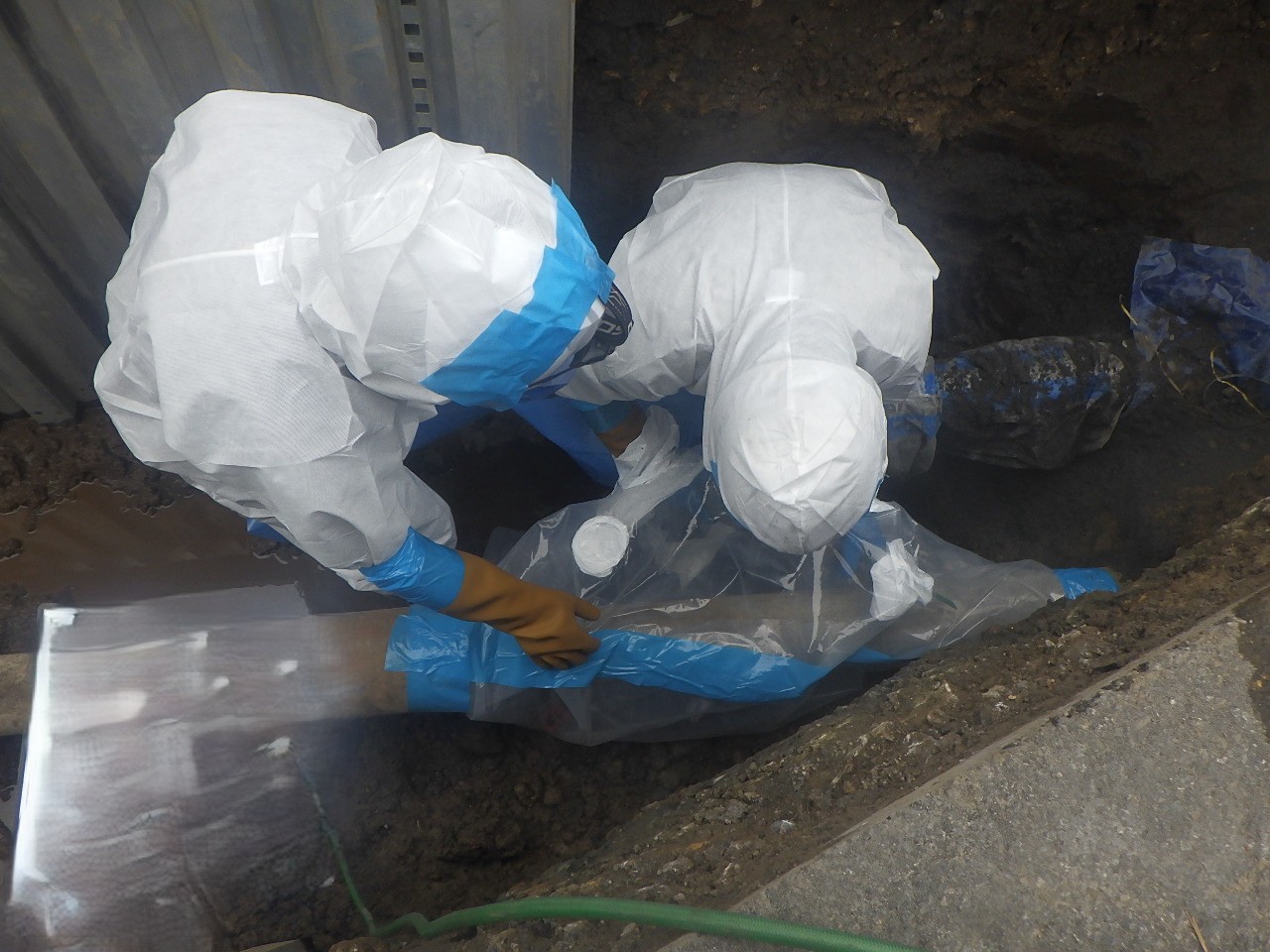 石綿管撤去工事